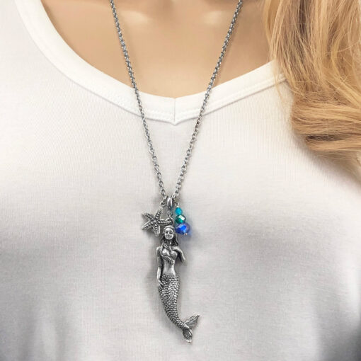 Mermaid with Starfish Necklace - Image 2