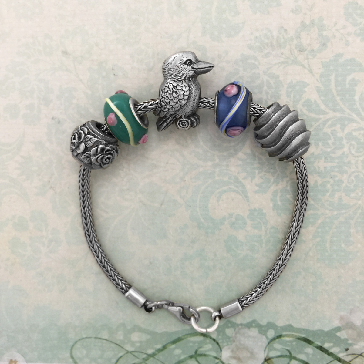 Australian Wombat Pewter Slider Bead Charm - Solid Pewter, Australian Made By Oz Art Studios