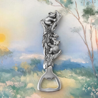 Koalas Australian Souvenir Pewter Bottle Opener