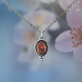 Classic Latin Cross Ocean Blue Fire Opal Silver Jewelry